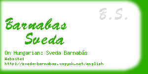 barnabas sveda business card